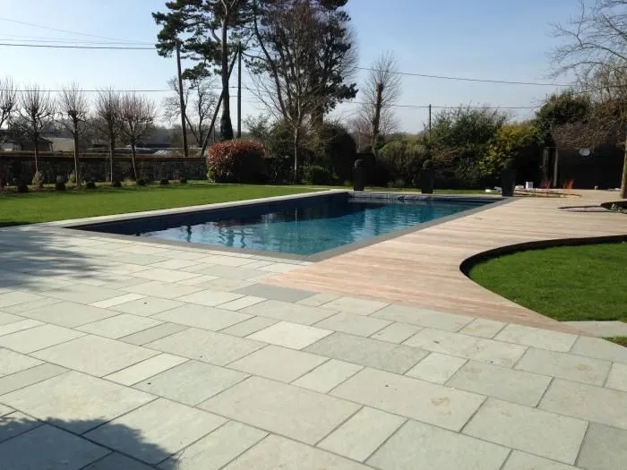 Kota Blue limestone paving
