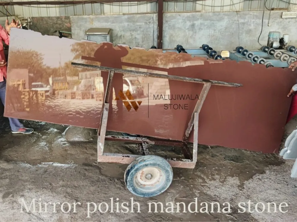 Mirror polished Mandana stone slab