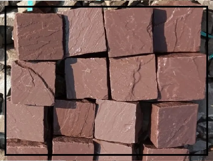 Red Mandana stone cobbles