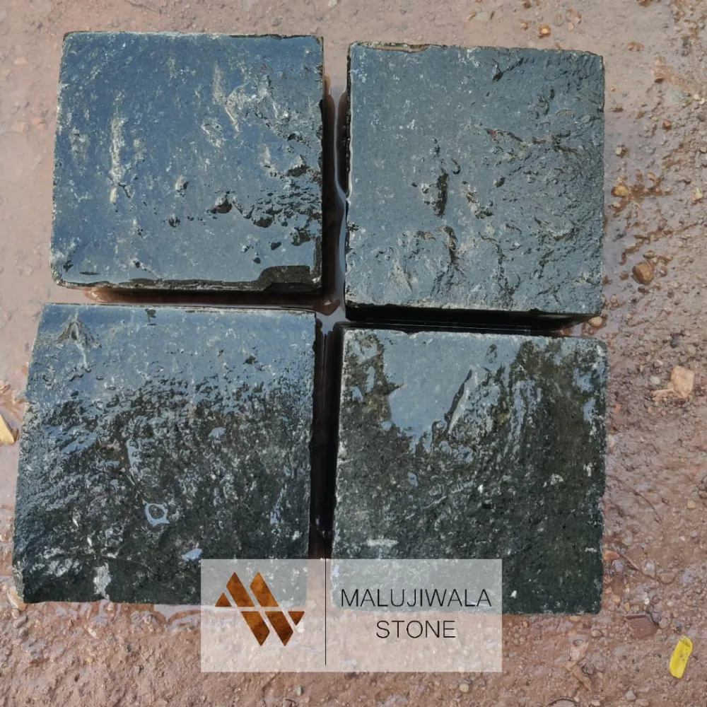 Basalt stone cobbles