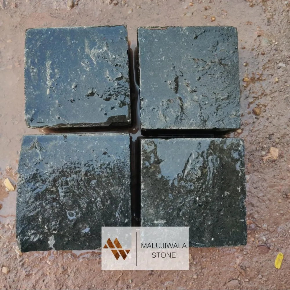 Black basalt cobbles