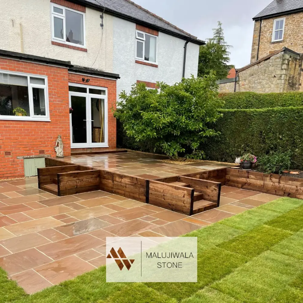 Raj Green sandstone paving