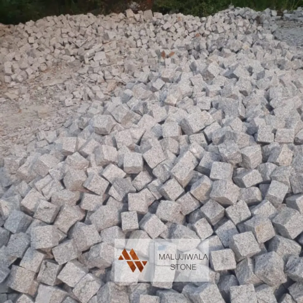 Granite cobbles graded