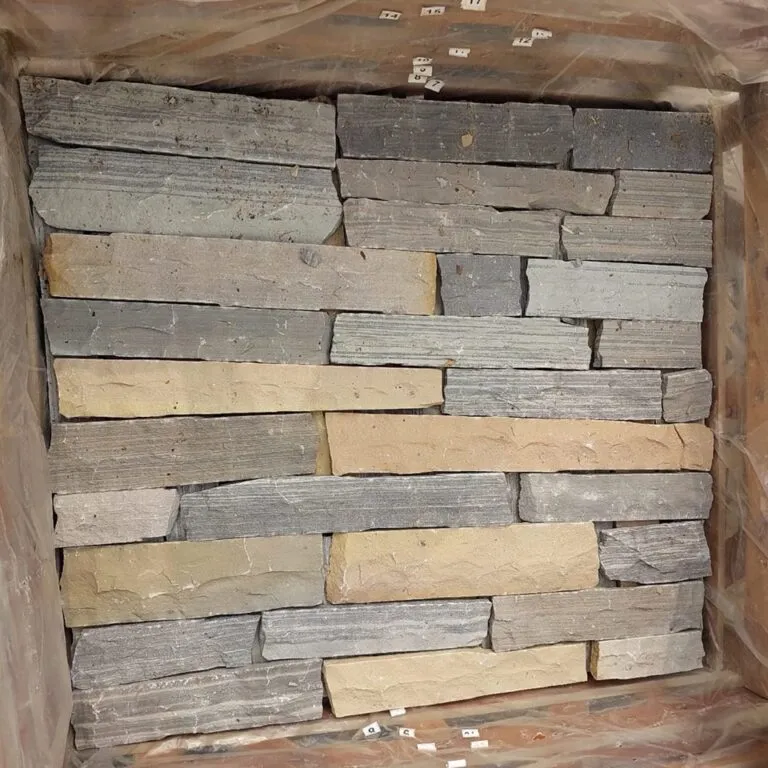 Natural stone veneer cladding