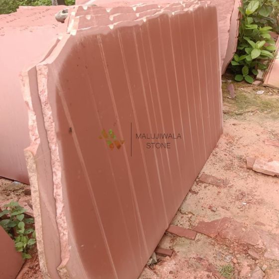 Red Dholpur gangsaw slabs