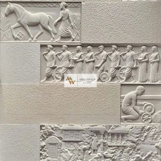 CNC Stone Carvings from Malujiwala Stone — natural stone installation (3 of 3)