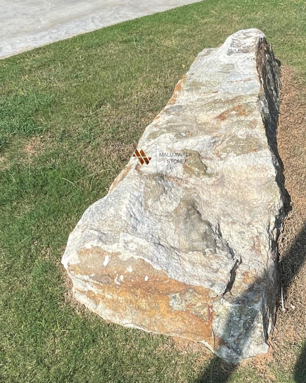 Beige stone boulder for garden landscaping, No. 10