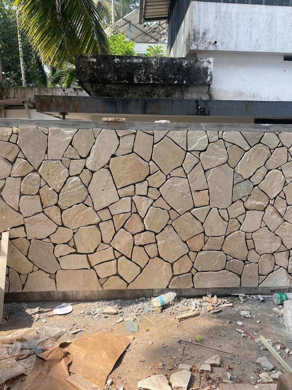 Jurassic Fieldstone random rubble cladding detail