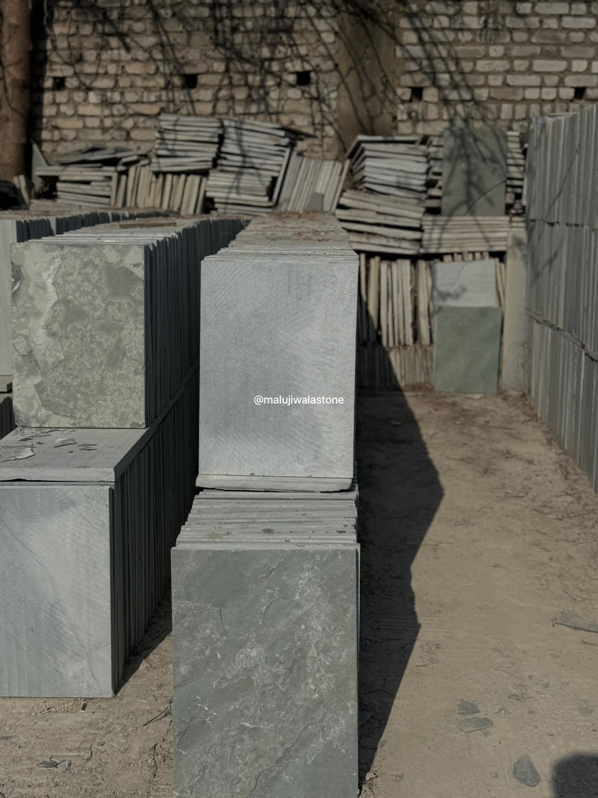 Semi polished green Kota Stone 22 × 16 tiles