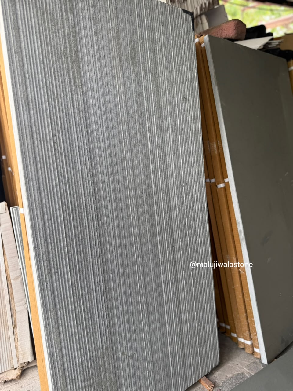 Calibrated green Kota Stone tiles with an anti-skid grip surface