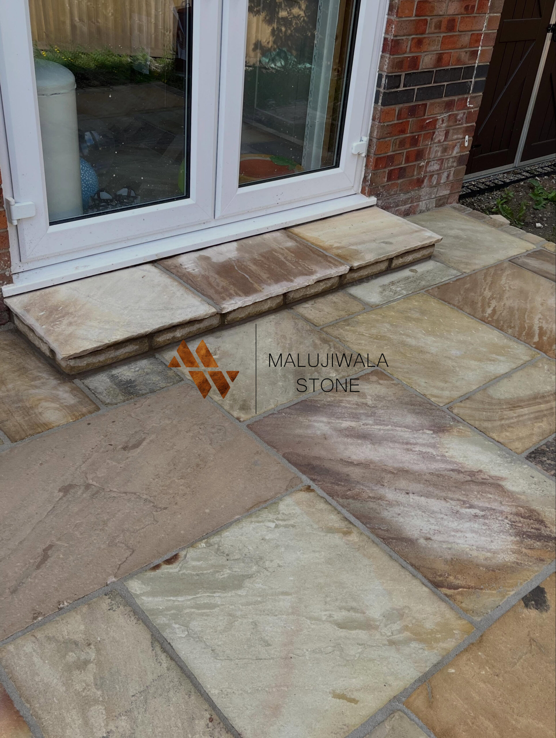 Fossil Mint sandstone installed as an entrance step