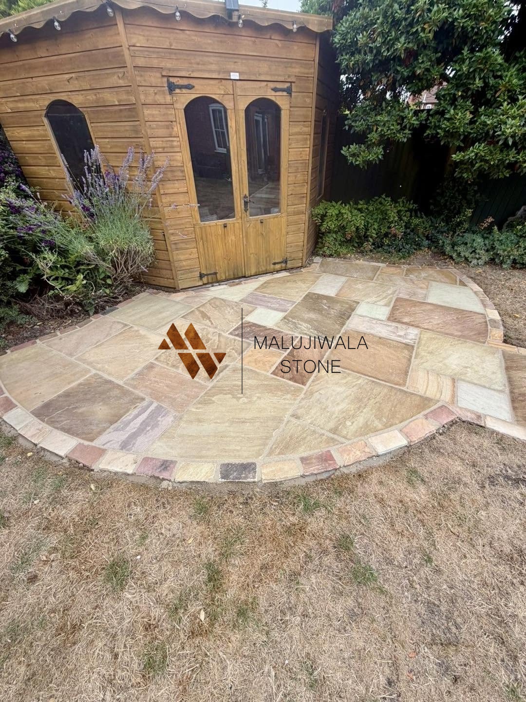 Golden fossil indian sandstone paving slabs